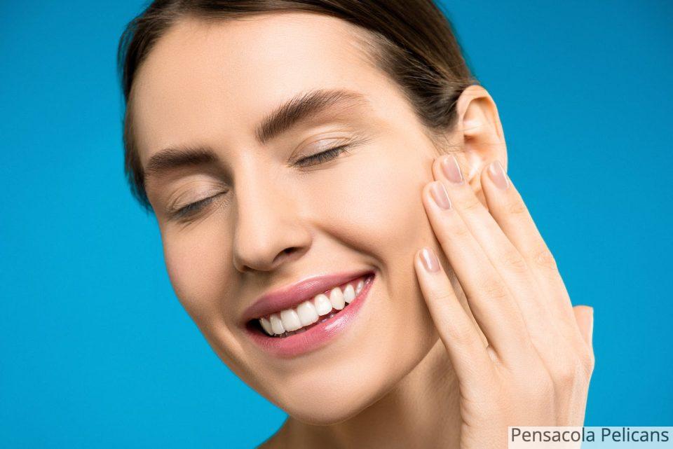 Smiling Woman With Eyes Closed